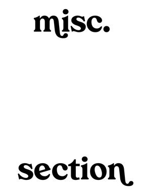 Miscellaneous Items